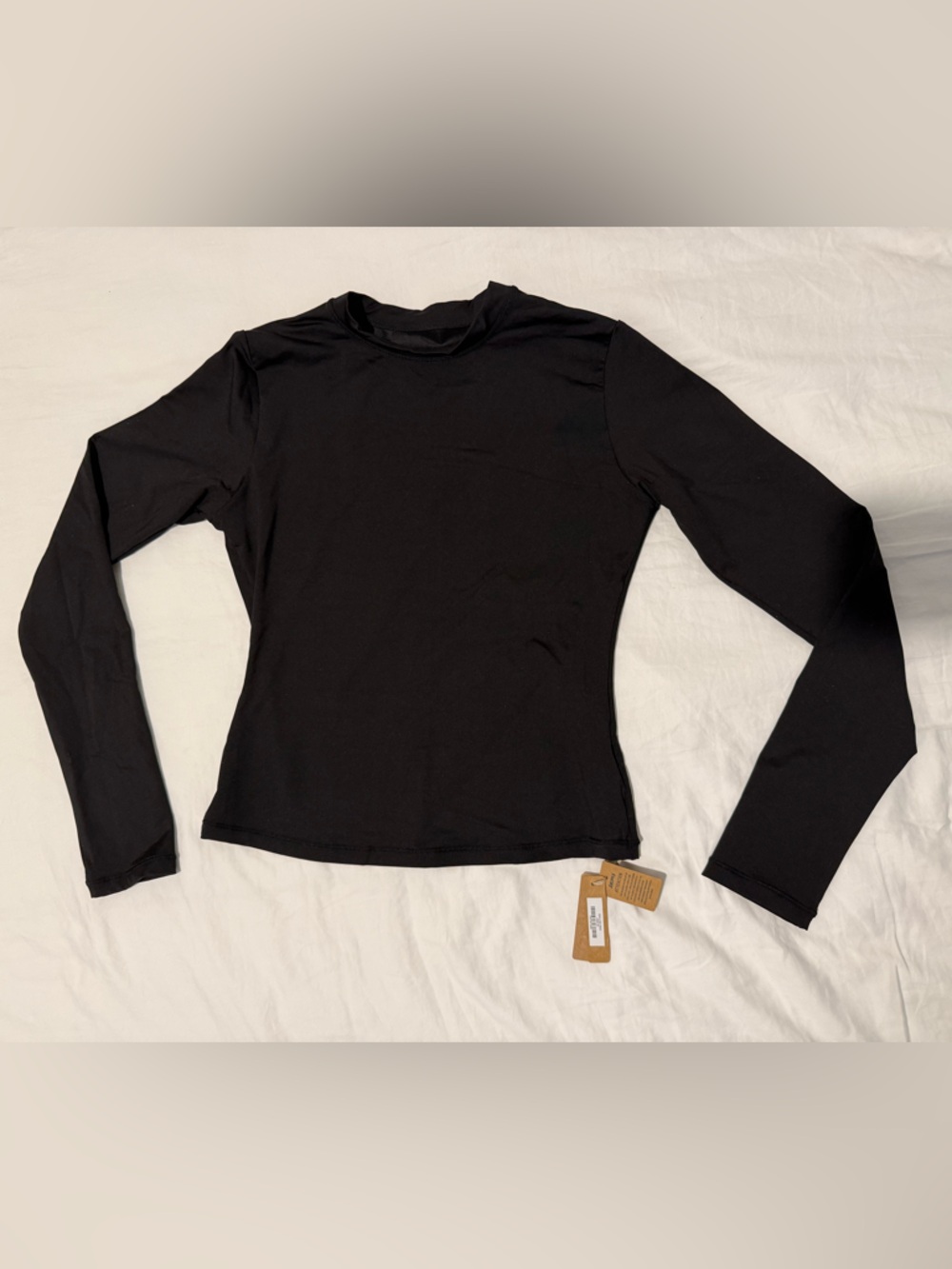 SKIMS Black Long Sleeve SWIM Top